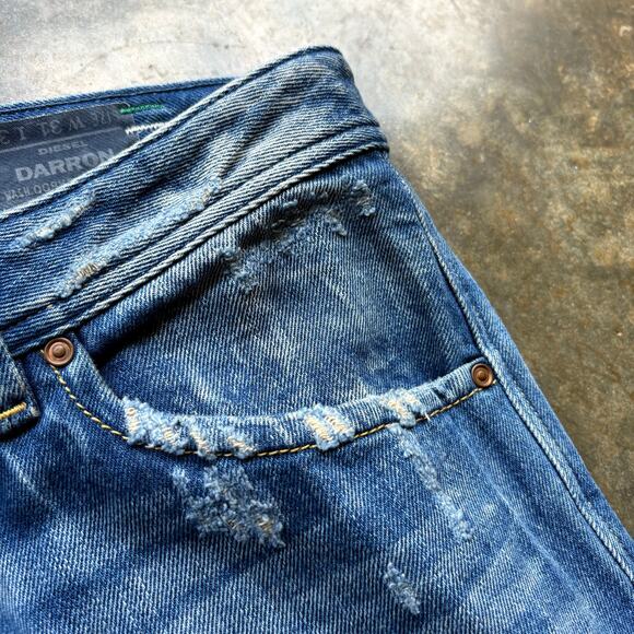 Crazy Diesel Brand Washed Blue Jeans - Picture 8 of 12